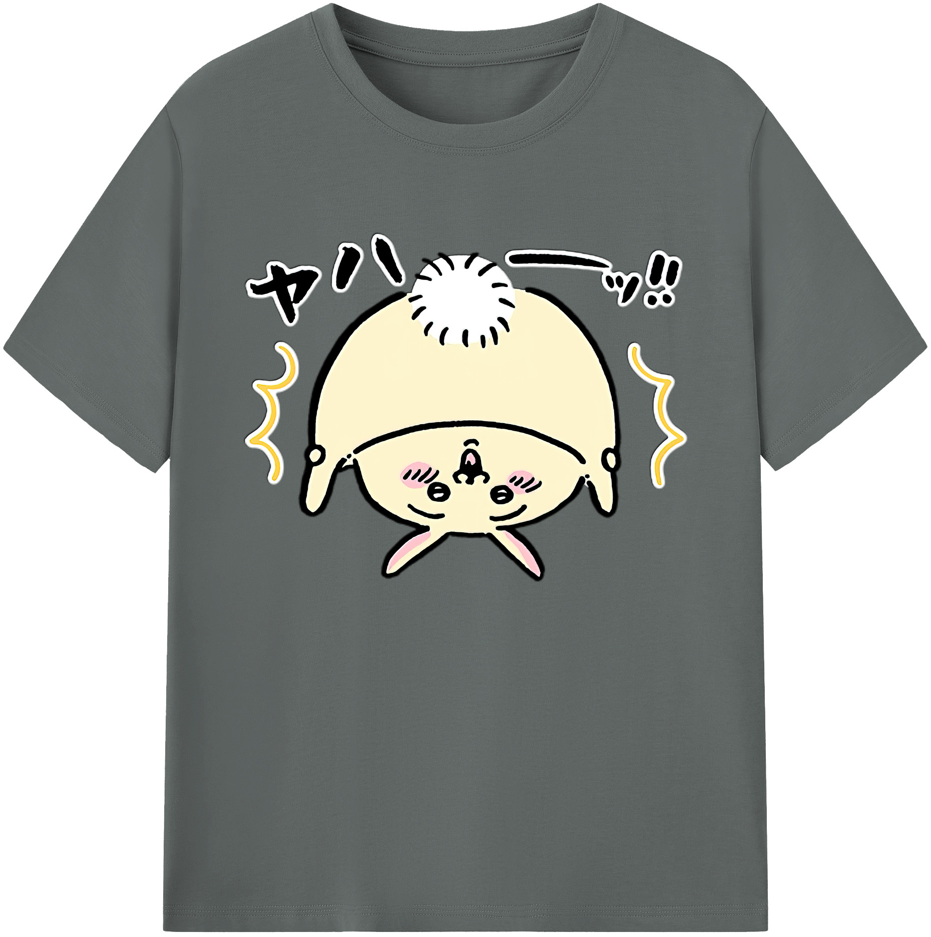 （画像用） ちいかわ うさぎ Chii-kawa usagi 綿100％ メンズ半袖Tシャツ｜肌触りやわらか＆通気性